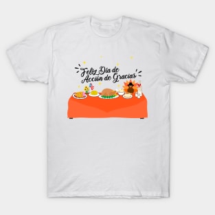 Puerto Rico Thanksgiving Food Mofongo Turkey Coquito Flan Pineapple Ham Rice Potatoes T-Shirt